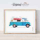 Ice Cream Van Print, Ice Cream Wall Art, Girls Room Ice Cream Art, Vintage Vehicle, Transportation Wall Art, Nursery Decor, Printable