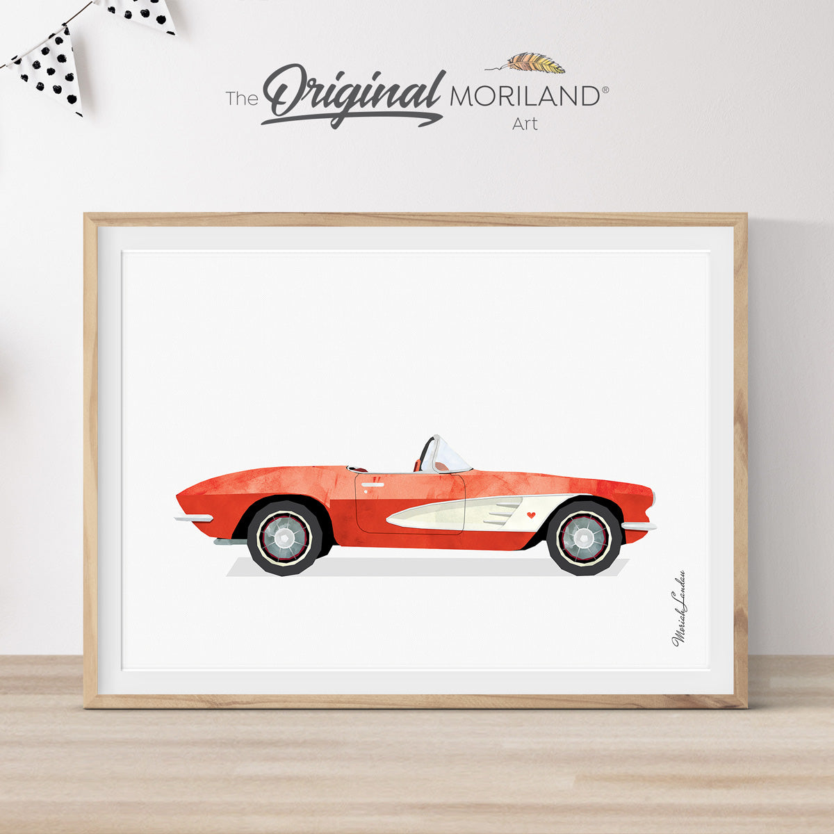 1960 CHEVROLET CORVETTE Car Wall Art print gift for him