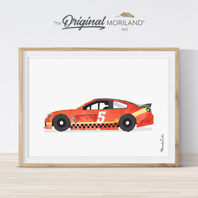 Red Racing Car Print - Printable Art – MORILAND