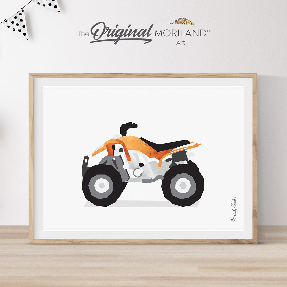 Orange Quad Bike Print - Printable Art