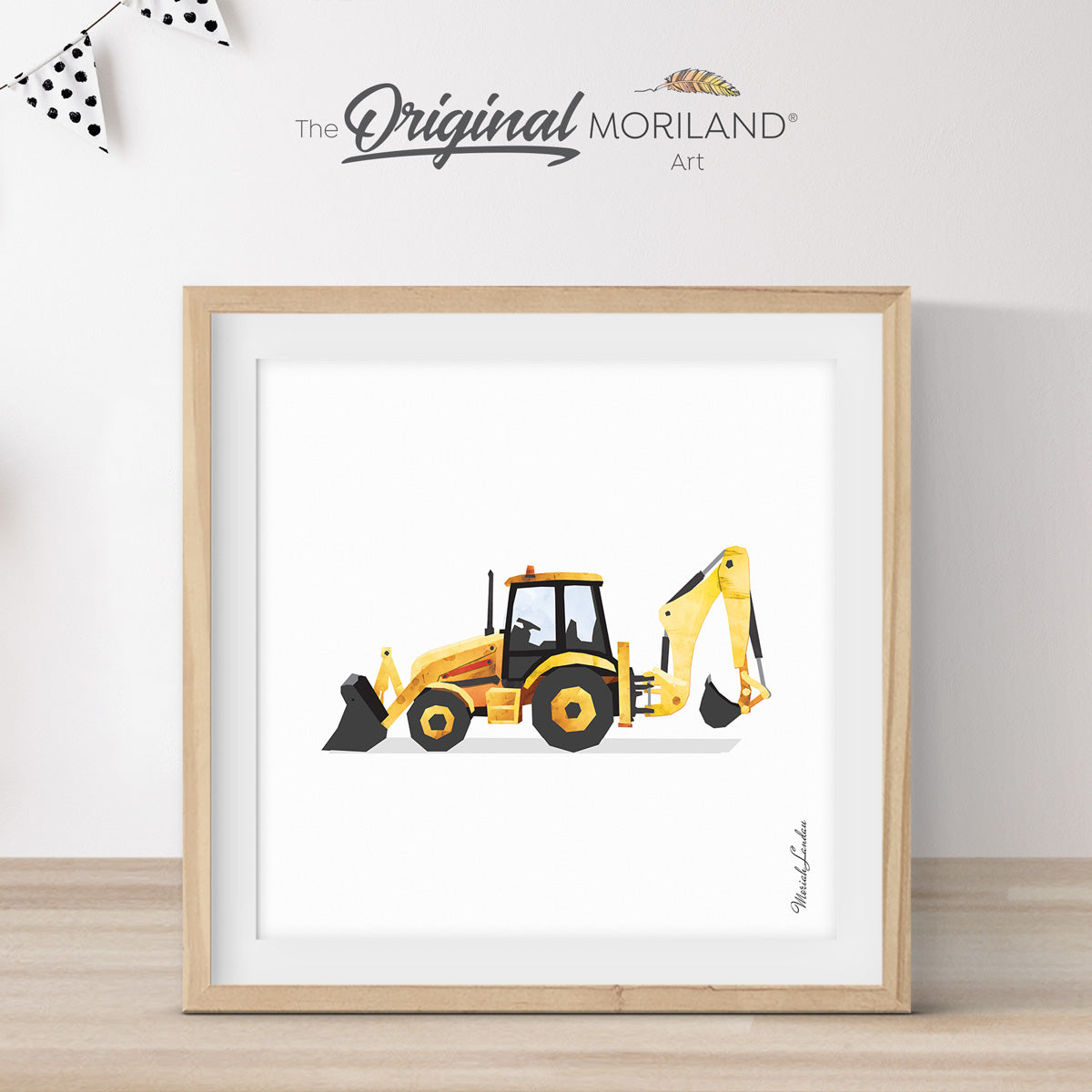 Backhoe Loader, Digger Print - Printable Art