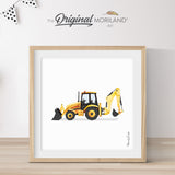 Backhoe Loader, Digger Print - Printable Art