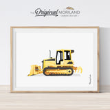 Crawler Bulldozer, Bulldozer Print, Construction Wall Art, Transportation, Construction Birthday Print, Printable, Toddler Boy Room Decor