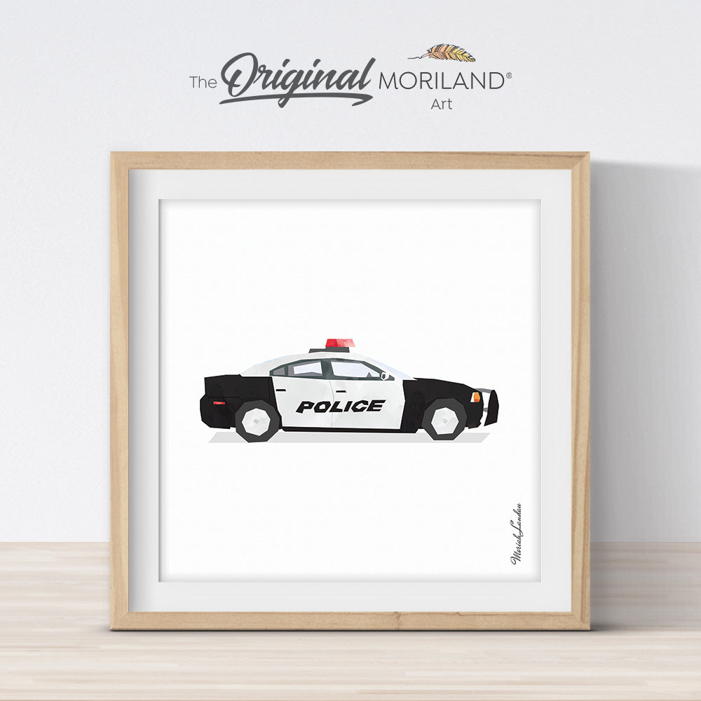 Police Car Print - Printable Art