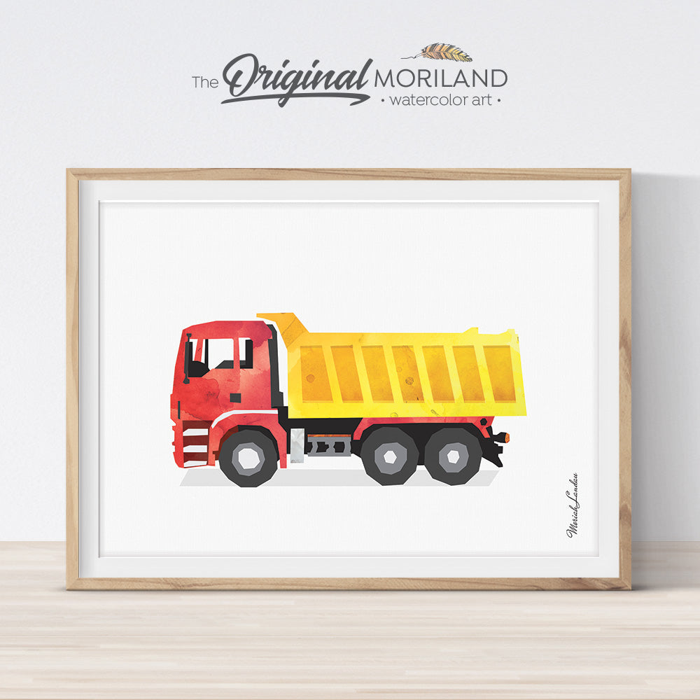 Dump Truck construction Wall art Decor for boy room and nursery decor