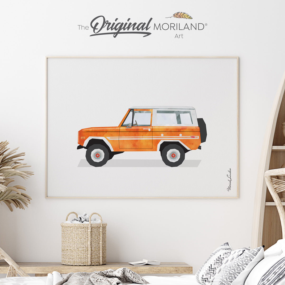 Orange SUV Fine Art Paper Print