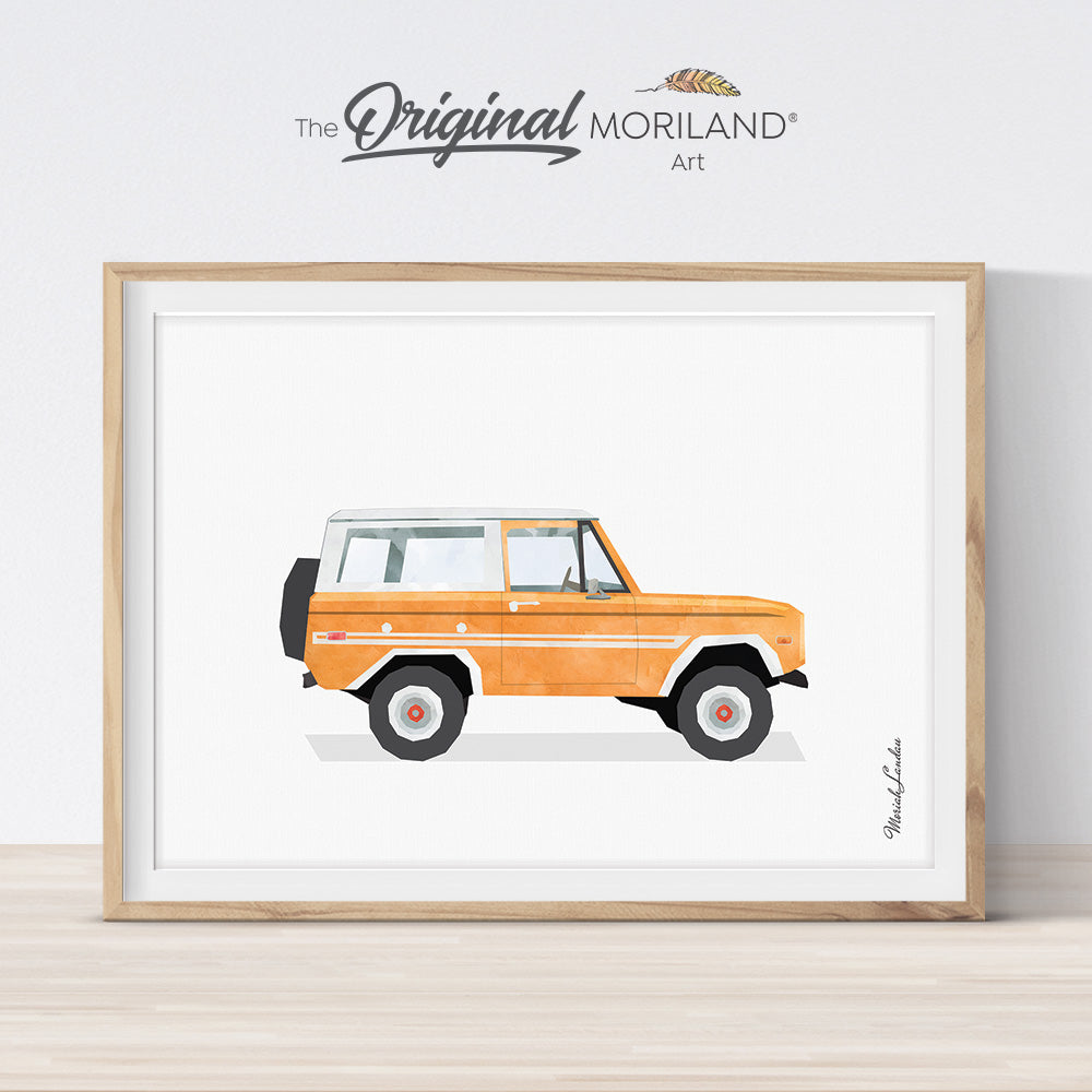 Bronco art print for room decor