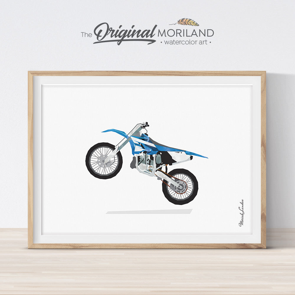 Dirt Bike Print, Dirt Bike Decor, Motocross Wall Art, Transportation Prints, Motorbike Decor, Vehicles Art, Toddler Boy Wall Art, Printable