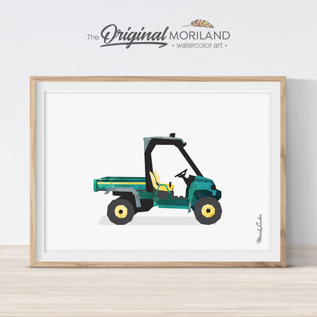 Utility Vehicle Farm Print for Kids room decor