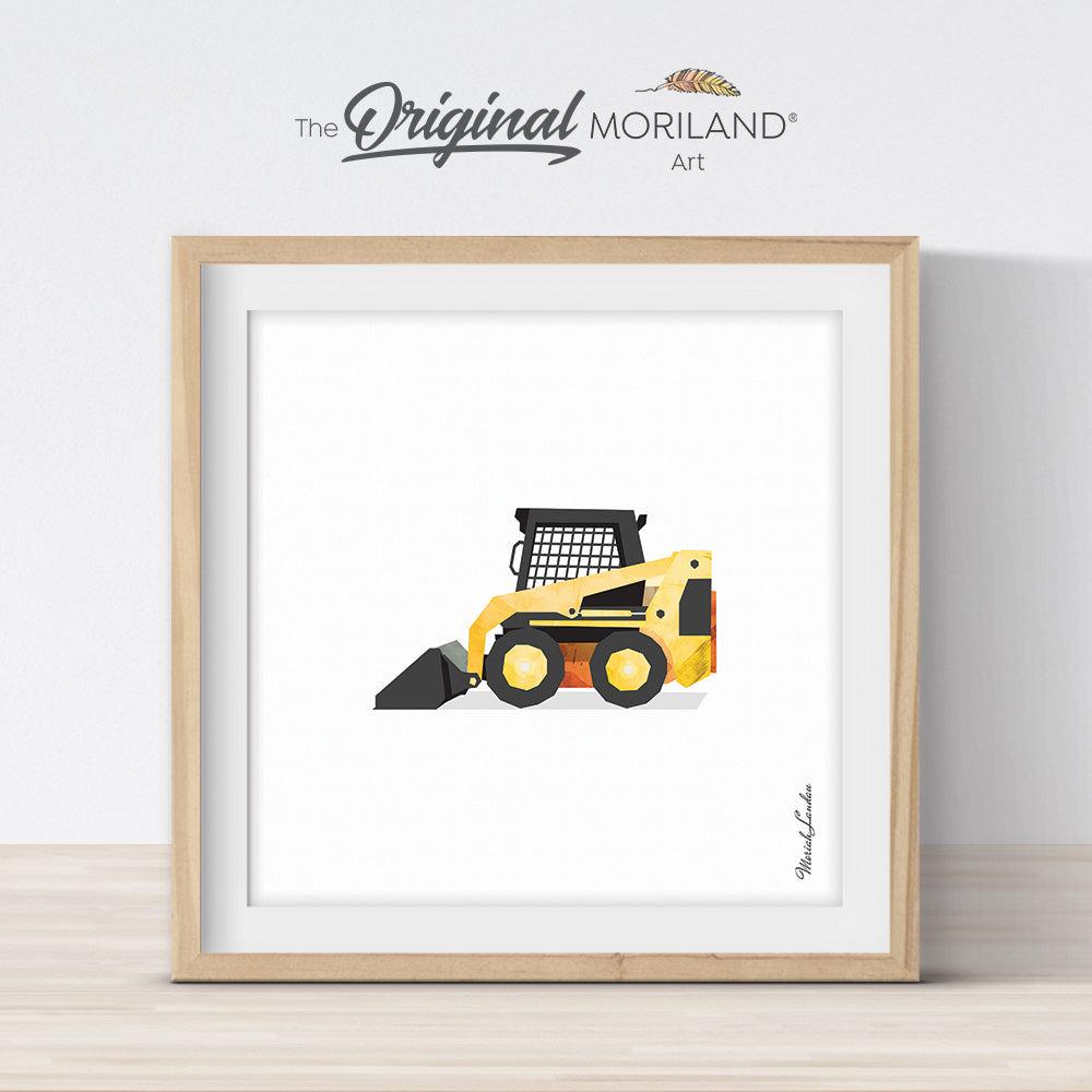 Yellow Skid Steer Loader Print - Printable Art