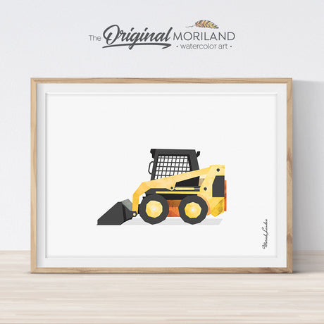 Skid Steer wall art Print for party decorations and boy room decor