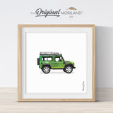 Green SUV Print - Printable Art