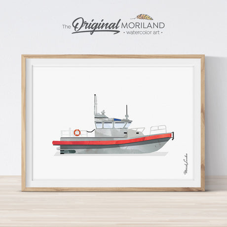 Coast Guard Boat Wall Art for kids bedroom decor