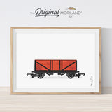 Red Train Wagon Print - Printable Art