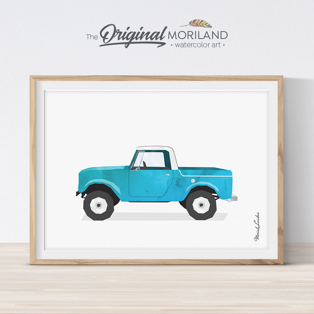 International scout Pickup Truck Wall Art for boys and girls room decor