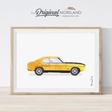 Ford Capri Art gift for him and for boy room decor