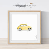 Yellow City Car Print - Printable Art