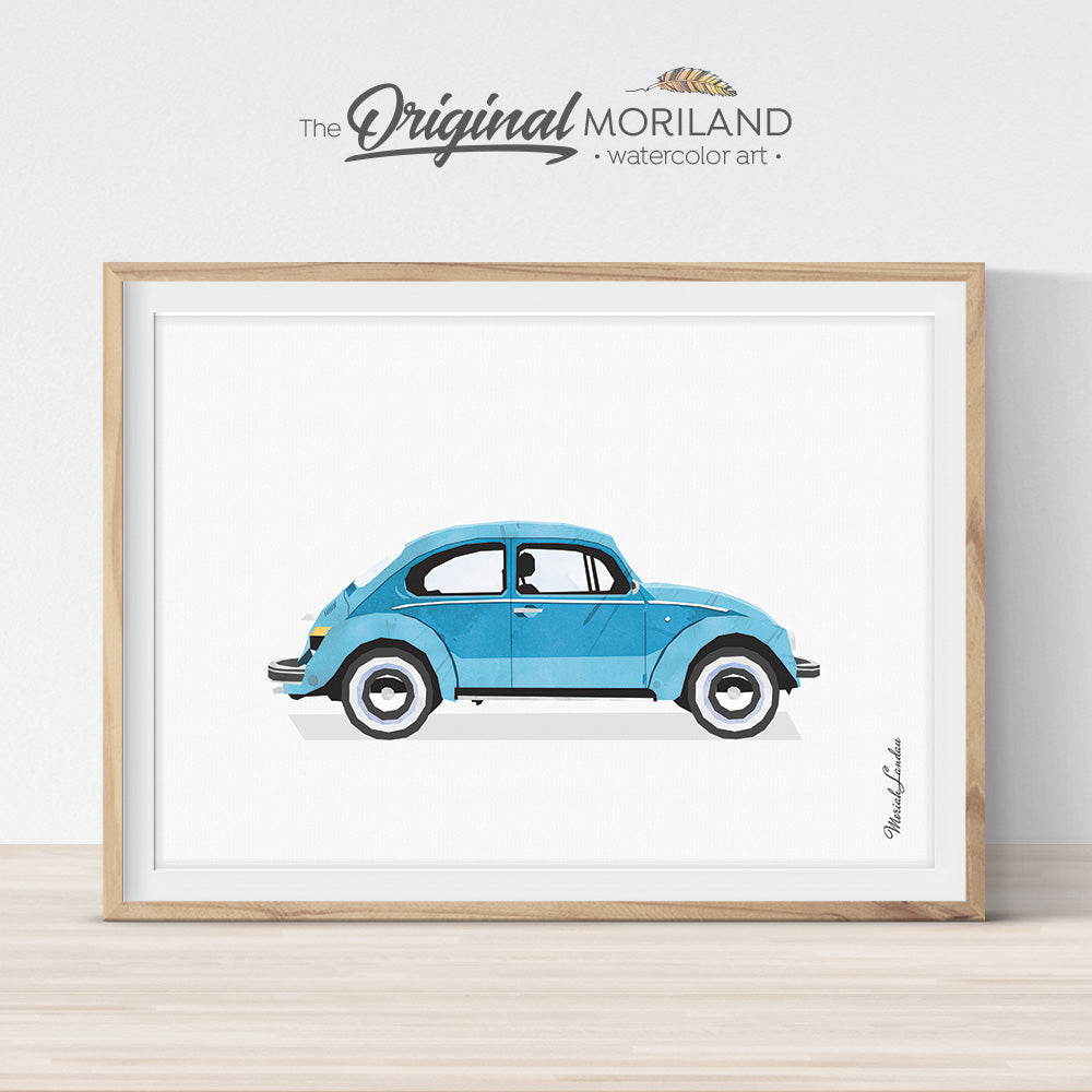 Classic Beetle Car Art for girls and boys room decor 