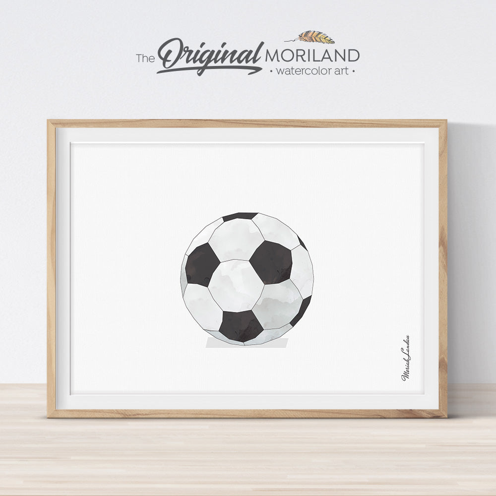 soccer ball football art print for big boy room decor by MORILAND
