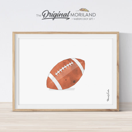 football art print for sports big boy room decor by MORILAND