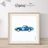 Blue Racing Car Print - Printable Art