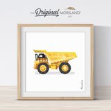 Yellow Dump Truck Print - Printable Art