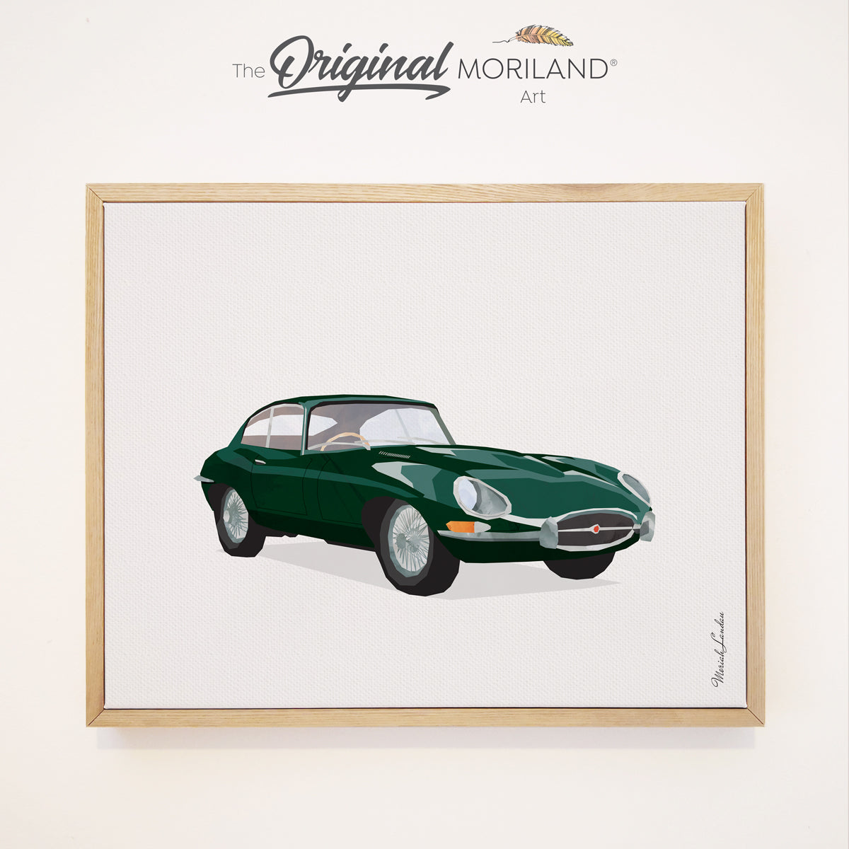 Dark Green Classic Luxury Car - Framed Canvas Print
