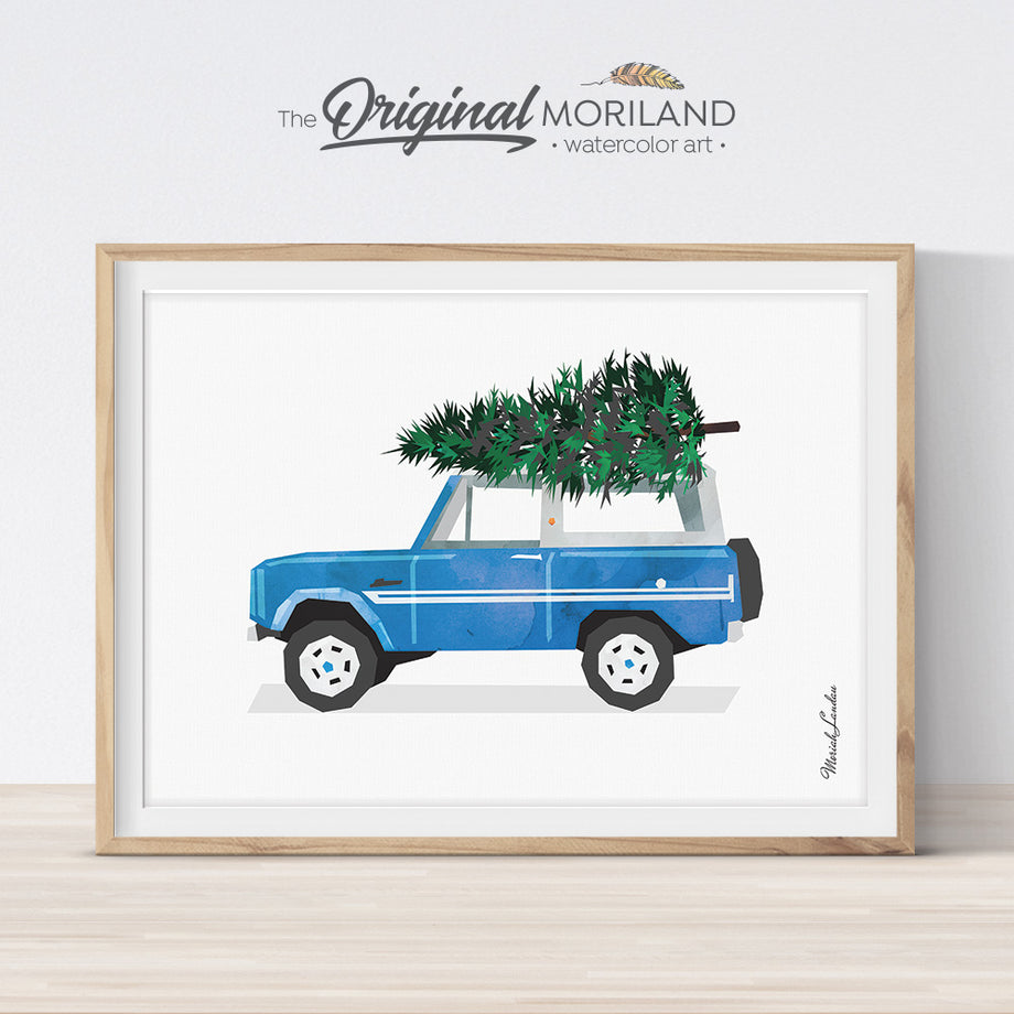 blue-christmas-car-print-printable-art-moriland