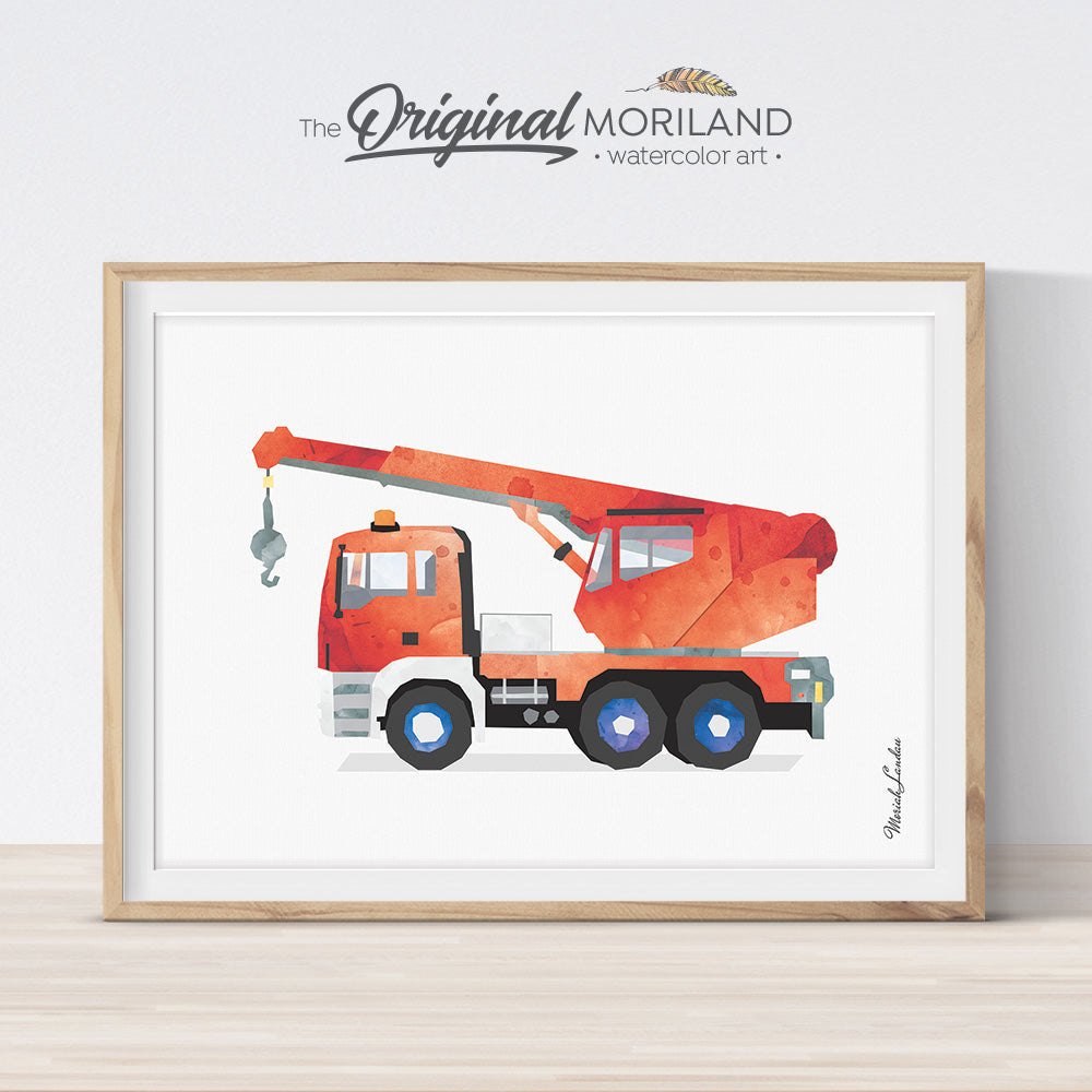 Crane Wall Art for Boy Bedroom Decor