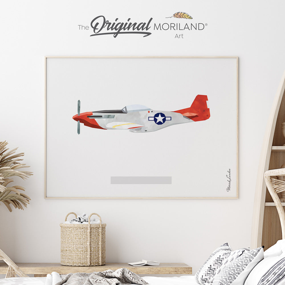 Vintage Fighter Aircraft Fine Art Paper Print
