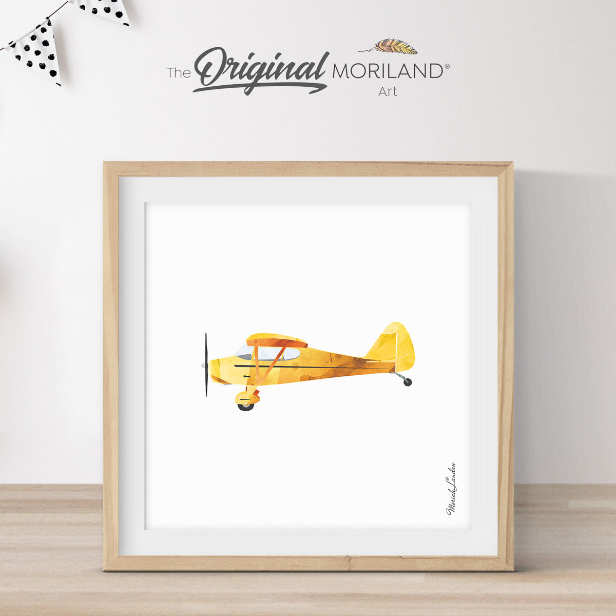 Yellow Light Aircraft Print - Printable Art