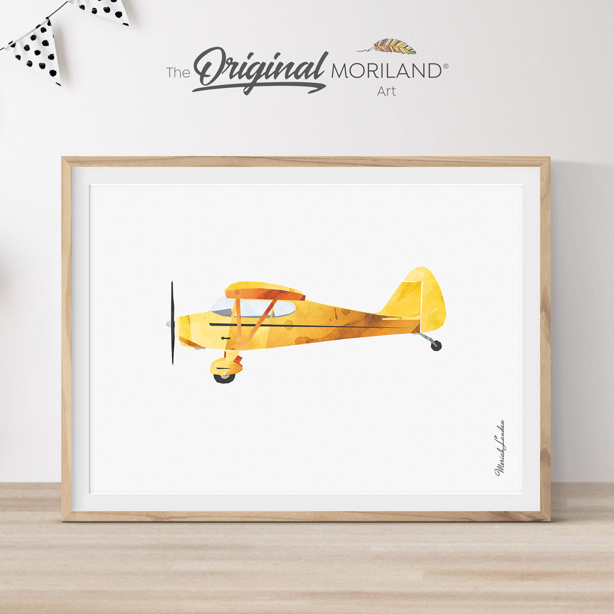 Yellow Light Aircraft Print - Printable Art