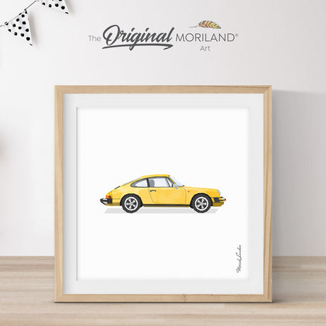 Yellow Sports Car Print - Printable Art