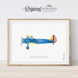 Watercolor transportation wall art print for boy bedroom decor by MORILAND