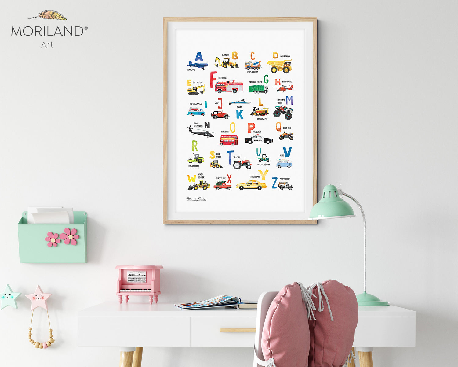 Vehicles Alphabet Print - Printable Art