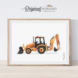 Watercolor transportation wall art print for boy bedroom decor by MORILAND