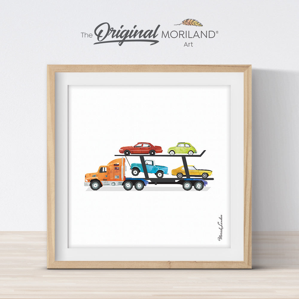 Car Carrier Trailer Print - Printable Art