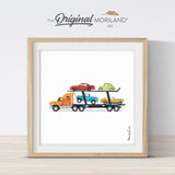 Car Carrier Trailer Print - Printable Art