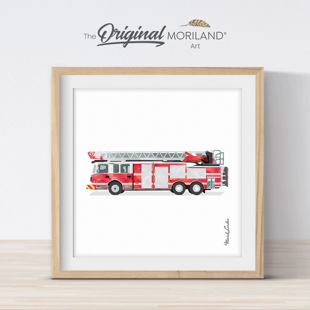 Fire Truck Print - Printable Art