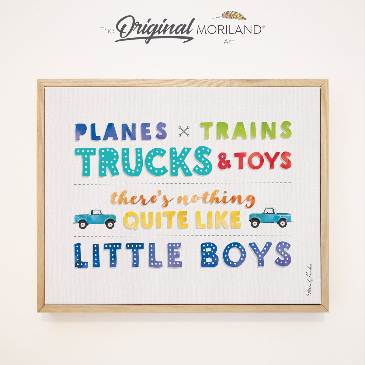 "Planes Trains Trucks and Toys" Quote - Framed Canvas Print | Boy Nursery Canvas Print, Transportation Wall Art, Truck Canvas Print, Boy Bedroom Art, Toddler Art, Car Bedroom Decor, Car Canvas Print, Truck Party Decor, Preschool Canvas, Kids Poster