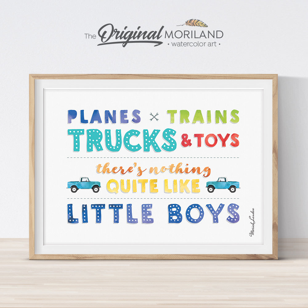 Boys Transportation - Printable Set of 9 - LAND3