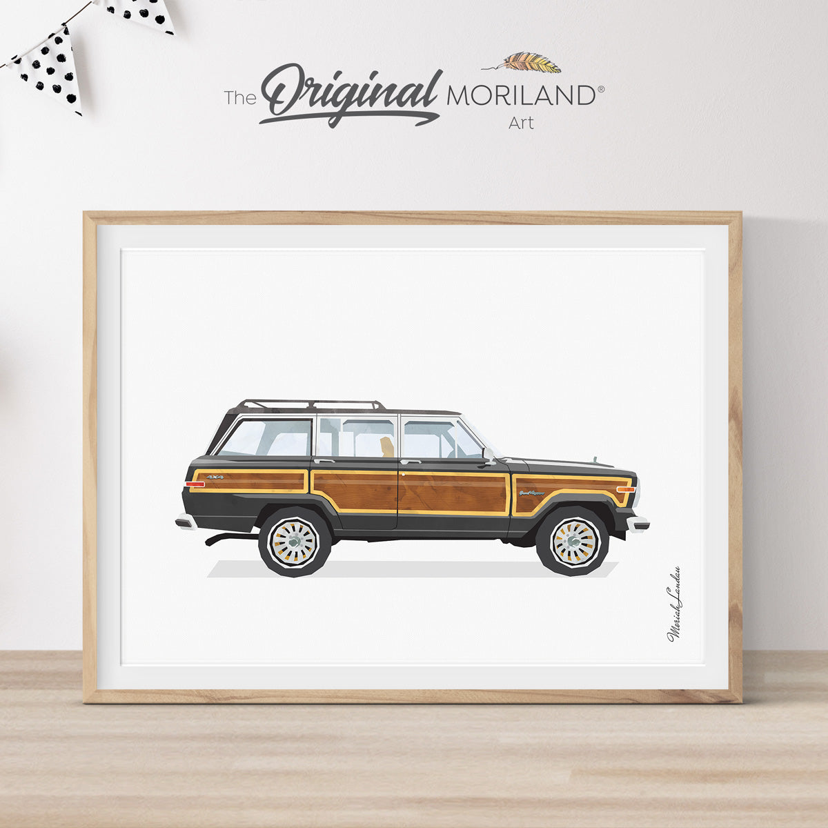 Jeep Print, Jeep Wagoneer Print, Jeep Wall Decor, Vintage SUV Art, Vehicle Wall Art, Boy Room Decor, Horizontal, Transportation Printable