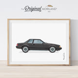 Ford mustang classic old vintage art print for room decor and gift for father