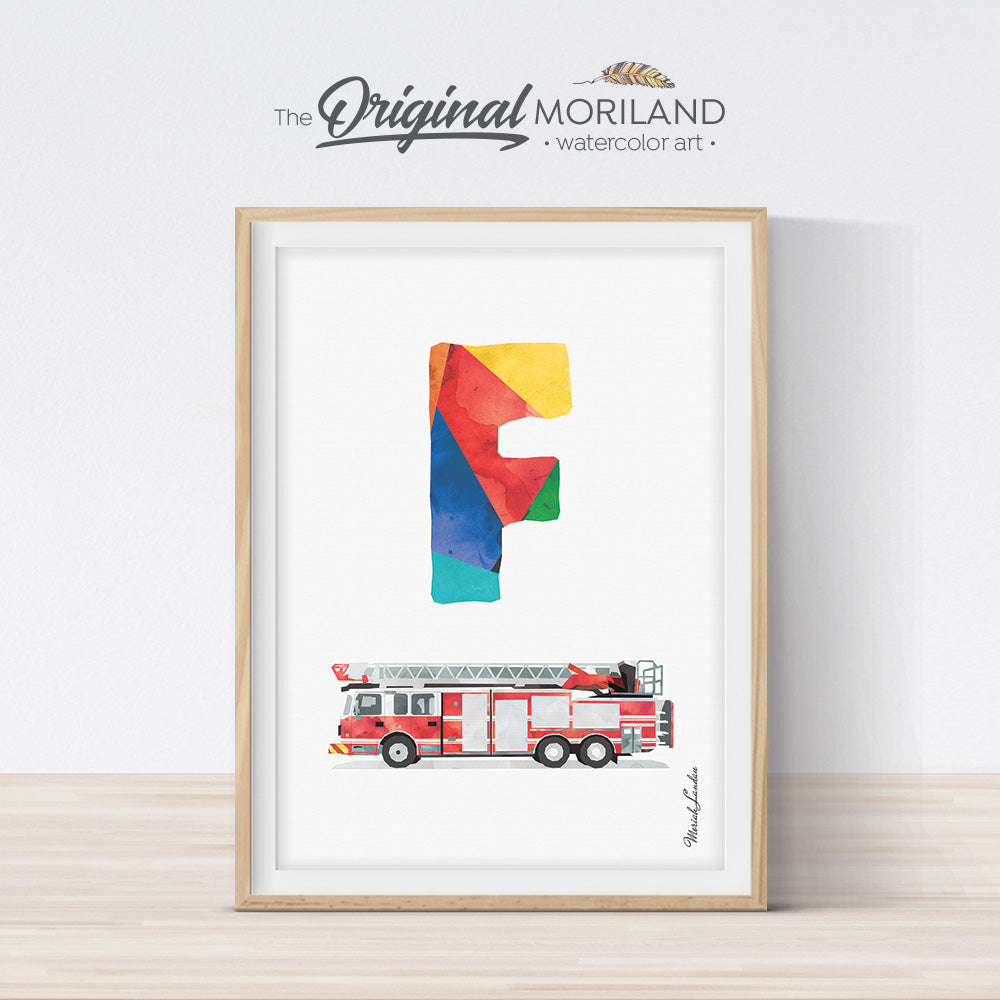 Transportation Alphabet Letter F Print - Printable Art