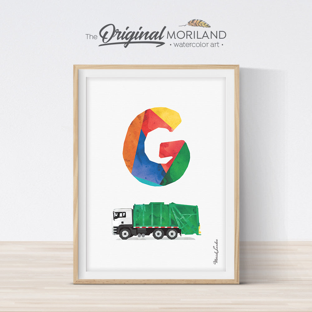 Transportation Alphabet Letter G Print - Printable Art