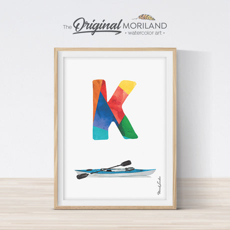 Letter K print wall art preschool and kids room decor