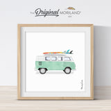 Mint Green Van Print - Printable Art