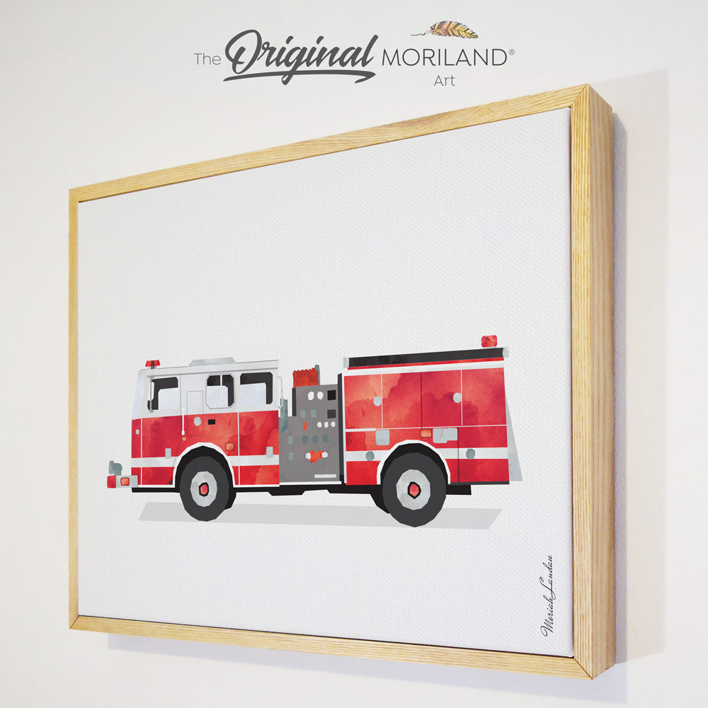 fire engine fire truck wall decor for toddler room decor by MORILAND