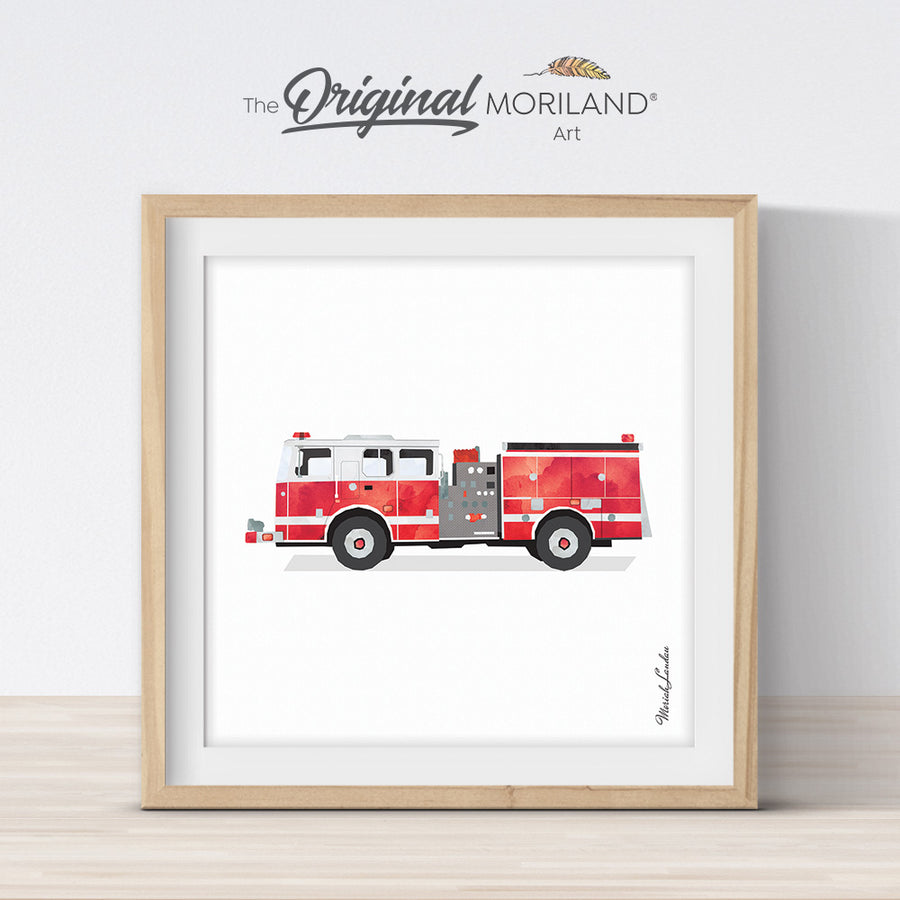 Fire Engine Print Printable Art MORILAND
