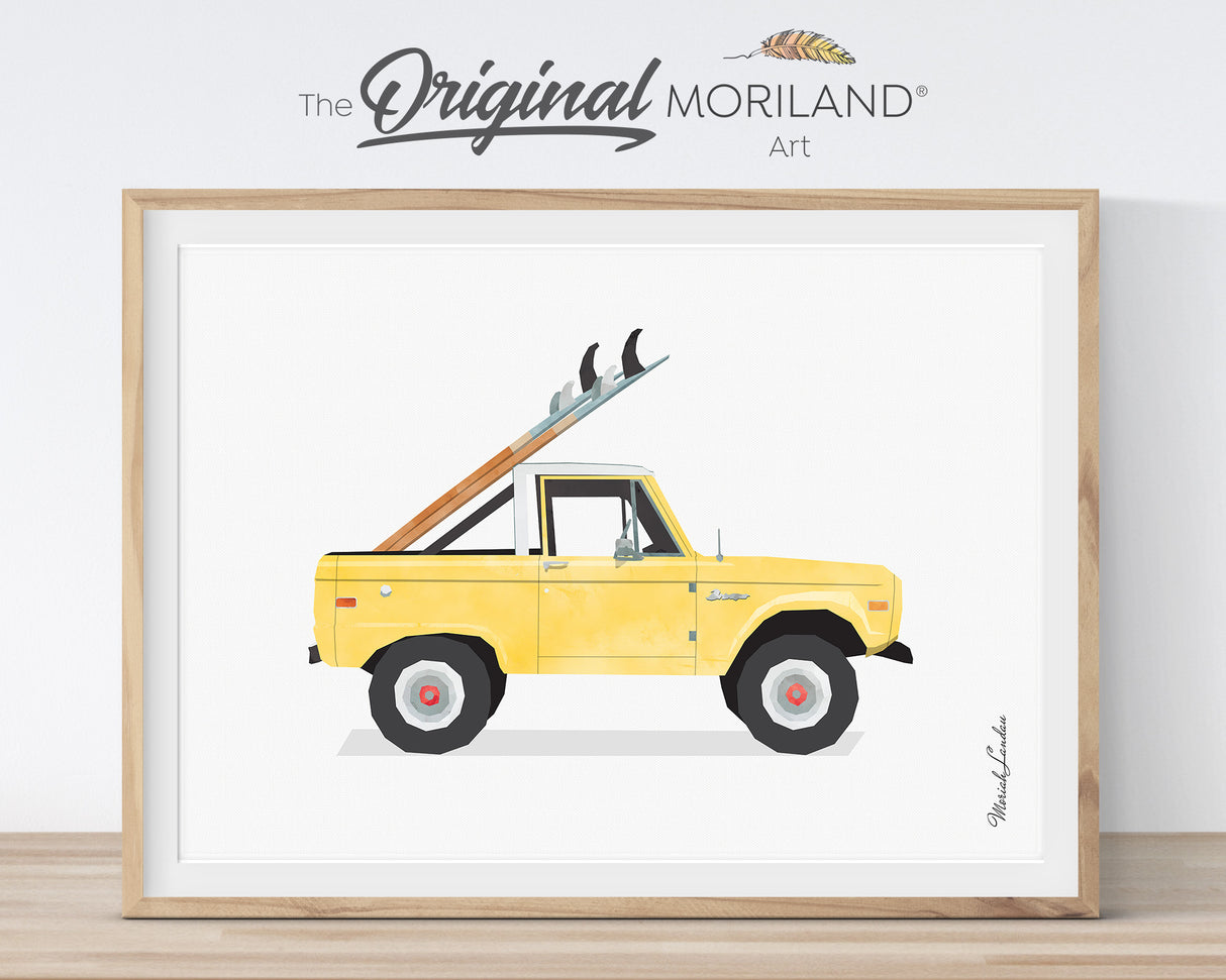 Surf Cars Art Prints - Printable Set of 6 - LAND136